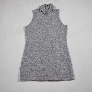 White House Black Market Gray Tunic Mockneck Top